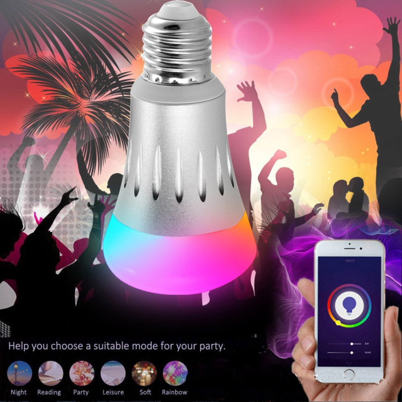 E27 11W RGBW Smart WiFi Dimmable Color LED Light Bulb, AC 85-265V, Work With Alexa & Google Assistant